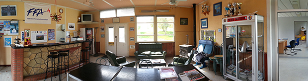 Le club-house de l’Aéroclub de Villeneuve-sur-Lot